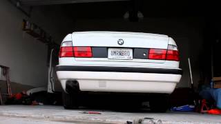 E34 540i6 Catback Straight Piped Revving [upl. by Litnahs917]