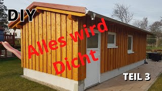 DIY  Gartenhaus selber bauen  Teil3 Dach und Wandverschalung [upl. by Chor744]