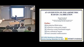 02 Polarimetric Radar Calibration Kamal Sarabandi [upl. by Nirtiak79]