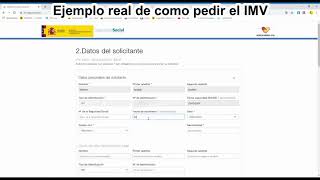 Como pedir el Ingreso Minimo Vital Ejemplo Real de solicitud [upl. by Redan192]