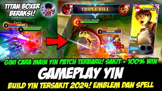 GAMEPLAY YIN ATTACK ON TITAN❗CARA MAIN YIN PATCH TERBARU  BUILD YIN TERSAKIT 2024  COMBO YIN MLBB [upl. by Omocaig934]