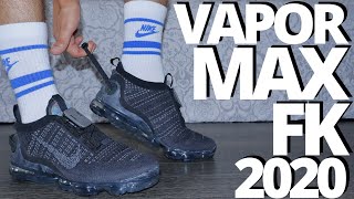 THE BEST VAPORMAX Nike AIR VAPORMAX 2020 FLYKNIT BLACK  DARK GREY On Foot Review [upl. by Akenna]