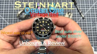 Steinhart Ocean One Vintage Red Dive Watch Review [upl. by Lauhsoj2]