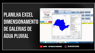 PLANILHA EXCEL DIMENSIONAMENTO DE GALERIAS DE ÁGUA PLUVIAL WHATSAPP  55 19 996746157 [upl. by Yleve263]