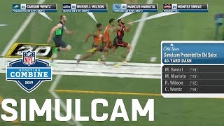 40Yard Dash Simulcam Sweat vs AB OBJ amp Zeke  Nick vs Joey Bosa amp More [upl. by Ednargel]