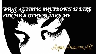 What an Autistic Shutdown feels like for meAspieAnswersAll [upl. by Auqkinahs217]