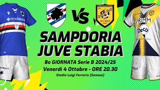 SAMPDORIA  JUVE STABIA  SERIE B 202425  DIRETTA LIVE CRONACA STATISTICHE amp CAMPO 3D [upl. by Abell]