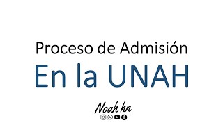 Proceso de Admisión en UNAH Año de Ejemplo 2021 ❤❤ [upl. by Aisilef130]