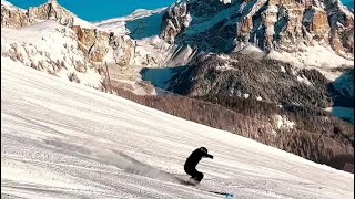 Great Mattia Davare skiing in the Dolomites [upl. by Llecrep107]