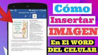 Como Insertar IMAGENES en el WORD del CELULAR [upl. by Rebmaed191]