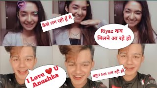 Riyaz Aly amp Anushka Sen Romantic ❤ Video Call  Anushka amp Riyaz Live 🔴 [upl. by Anaimad685]