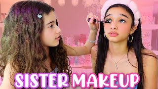 LETTING MY LITTLE SISTER DO MY MAKEUP🩵 [upl. by Mayhs481]