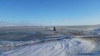 Iron Dog 2015  Water Skipping Golovnin Bay [upl. by Wetzell847]