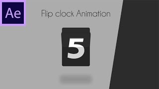 Flip clock Animation Tutorial 06  After effect [upl. by Ahtoelc]