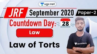 UGC NET Paper 2 Crash Course  Law by Vijendra Dudi  Law of Torts [upl. by Katrina]