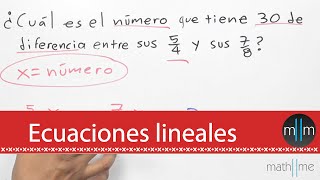 Ecuaciones de primer grado con fracciones│problema 2 [upl. by Allard]