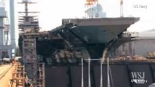 TimeLapse Video Building a Navy Aircraft Carrier [upl. by Yemrots24]