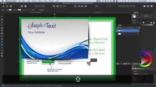 Affinity Designer  Teil 22 Visitenkarten gestalten [upl. by Garvin]