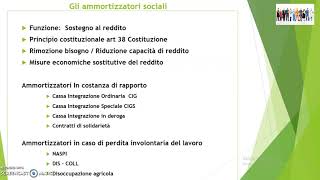 INPS  Gli ammortizzatori sociali [upl. by Holzman]