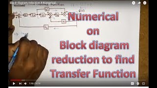 Numerical on Block diagram reduction to find Transfer Function [upl. by Anair994]