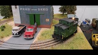 Boxcab at Enderless US O Scale pizza layout [upl. by Gredel]