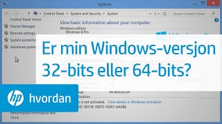 Er min Windowsversjon 32bits eller 64bits [upl. by Garrison]