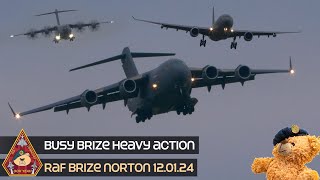 RAF HEAVY ACTION C17 A400 ATLAS amp VOYAGER PLUS PILATUS PC24 BRIZE NORTON HIGHLIGHTS 120124 [upl. by Snook245]