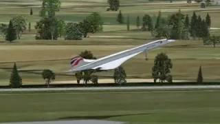 FSL Concorde X  Takeoff and Landing in FSX [upl. by Ramgad]