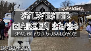 🔴Zakopane Sylwester pod Gubałówką TŁUMY 20231231 ASMR [upl. by Dilisio]