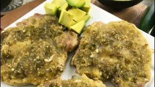 Salsa Verde Pork Chops Don’t knock it until you try it [upl. by Laveen]