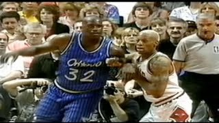 Dennis Rodman locks down Shaq  1996 ECF Game 1 [upl. by Linet]