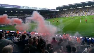 Man United fan sets smoke bomb at West Brom [upl. by Llertnov]