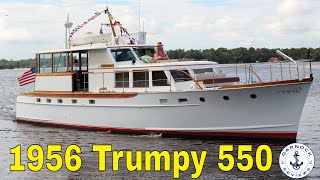 Reduced to only 99500  1956 Trumpy 550 Cockpit Motor Yacht For Sale [upl. by Eeraj]