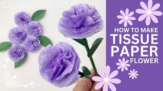 How To Make A Tissue Paper Flower  Super Easy Tissue Paper Tutorial tissuepapercraft paperflower [upl. by Euqinay318]