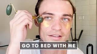 Thomas Doherty Swears By These 24K Gold Under Eye Patches  Go To Bed With Me  Harpers BAZAAR [upl. by Eibur163]