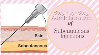 StepbyStep Subcutaneous injection and rights of administration [upl. by Kcirred]