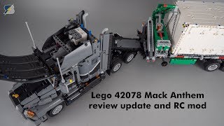 Lego Technic 42078 Mack Anthem review updates and RC mod with SBrick [upl. by Lexie472]