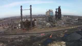 Aerial Views Bethlehem Steel Sparrows Point Baltimore Maryland [upl. by Jodoin]