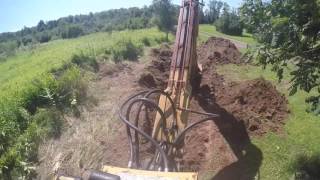 Clark Backhoe digging Ditches [upl. by Fleur]