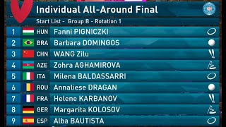 Ginnastica Ritmica  Mondiali  Finale allaround individuale  Group B  Valencia  26823 [upl. by Ylenats]