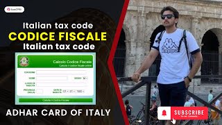 Italian tax code  codice fiscale online  Adhar card of italy  Italian tax code [upl. by Imeon]