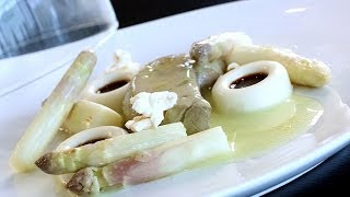 Recette du foie gras aux asperges de Cédric Béchade [upl. by Cheatham]