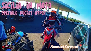 Sicilia in moto  ponte dei saraceni 📍con Ducati hyper [upl. by Noswad]