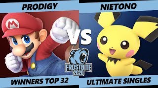 Frostbite 2020 SSBU Winners Top 96  Armada  Prodigy Mario Vs DNG  Nietono Pichu Smash Singles [upl. by Nohj]