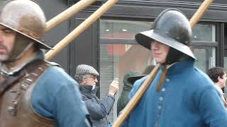 Battle of Nantwich 2024 troops marching to the town [upl. by Corinna]