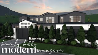 Bloxburg  Beverly Hills Modern Mansion  House Build [upl. by Aridni]