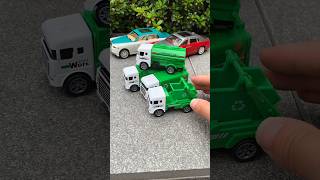 Garbage Truck Set Recycling Crane Tanker And Garbage Trucks FrictionPower Toys [upl. by Kin]