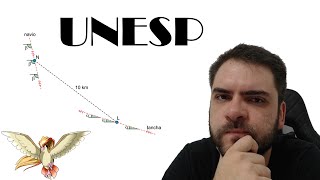 UNESP2017 Uma lancha e um navio percorrem rotas lineares no mar plano com velocidades constantes [upl. by Neeluqcaj]