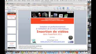 Insérer une vidéo dans PowerPoint 2011 [upl. by Essila873]