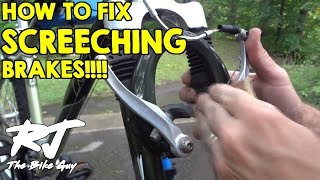 How To Fix Loud Squealing Screeching Bike Brakes [upl. by Elleryt]